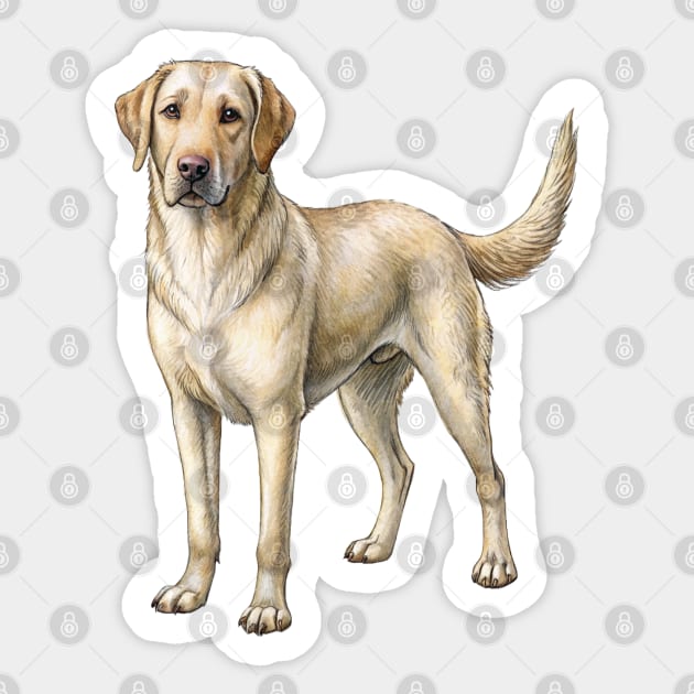 Adorable Labrador Retriever Dog Breed Sticker by Art-Jiyuu